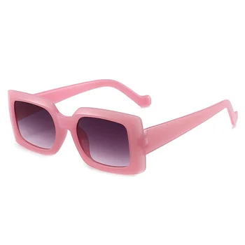 2023 Новые прямоугольные белые солнцезащитные очки для женской уличной фотографии, модные очки для мужских солнцезащитных очков