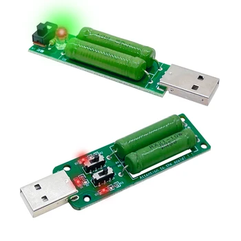 USB-резистор Электронная нагрузка постоянного тока 2 переключателя регулируемый ток 5V 1A/2A/3A емкость батареи напряжение тестер сопротивления разрядке
