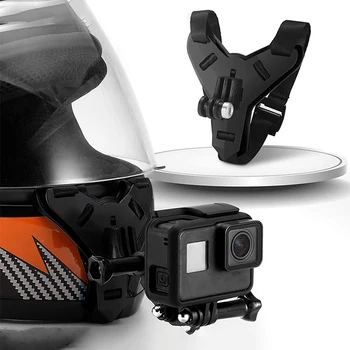 Держатель базового кронштейна для GoPro Hero 9 8 6 5 Крепление для подбородка шлема, держатель спортивной экшн-камеры, цельный аксессуар для мотоцикла, Новинка