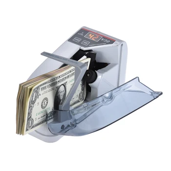 Мини-счетная машина для денег, удобный счетчик банкнот, банкнот с питанием от сети переменного тока или аккумулятора для фальшивых денег доллар ЕС США