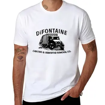 Новая футболка Difontaine Trucking And Asbestage, корейская модная черная футболка, забавные футболки для мужчин