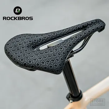 Сверхлегкое велосипедное седло ROCKBROS 3D Печать Интегрированная Зональная амортизация Удобное сиденье для шоссейного велосипеда MTB Запасные части